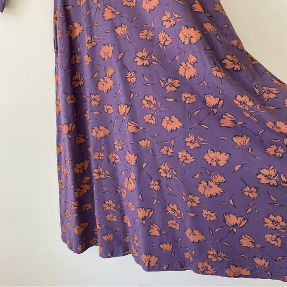 Pact Organic Brush Floral Currant Fit & Flare Midi Party Dress Size Small - Picture 5 of 15